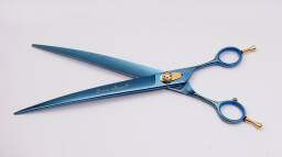 nożyczki gięte groommaster blue 9" cyrkonie